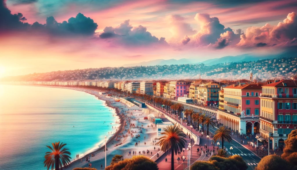 Visuel de la ville de Nice, illustrant la présence de g.flo sur place pour la création de site internet